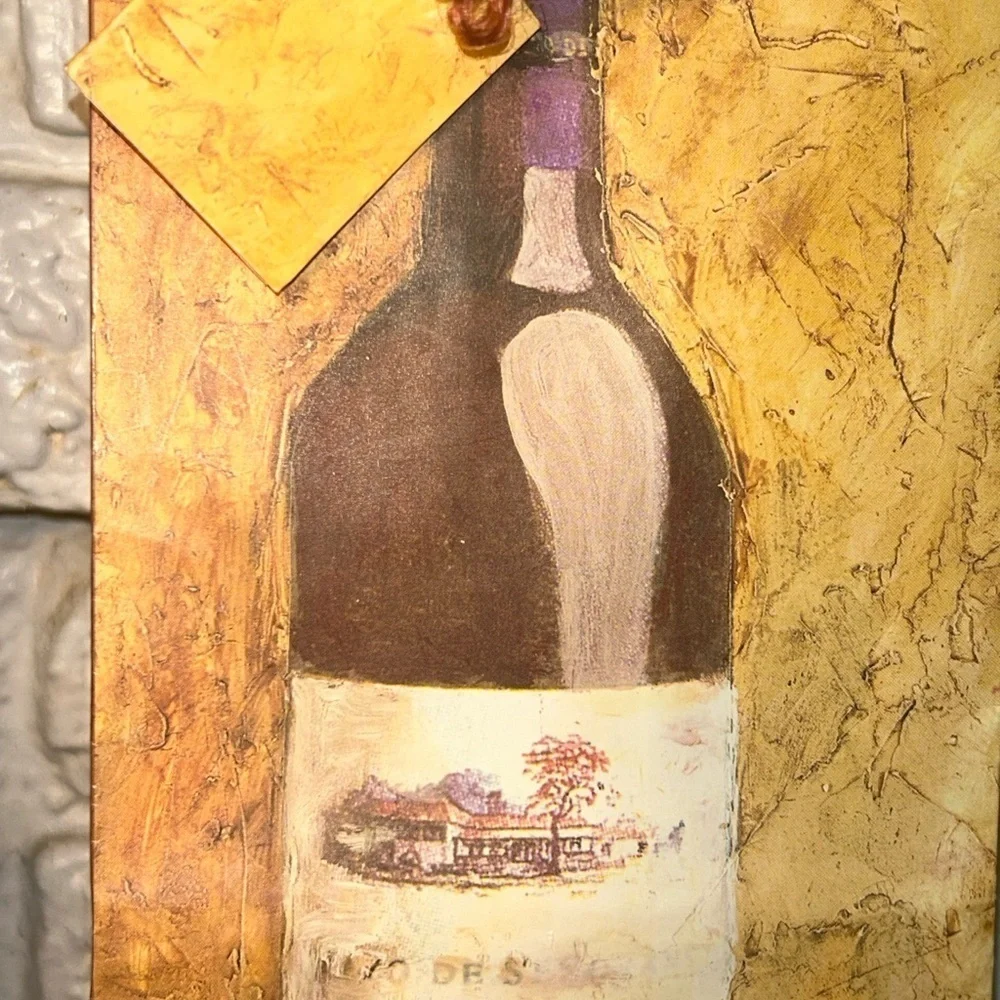 🍀 3 for $25 Kitchen Decor Wine Bar Accessories Set Rustic Italian wall art